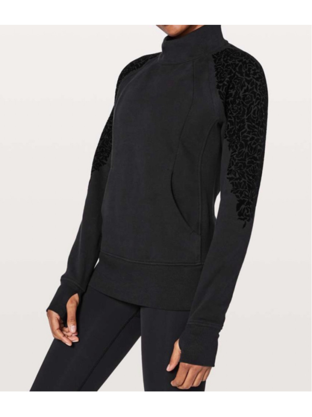 Lululemon Floral Flock Pullover
Black womens size 2